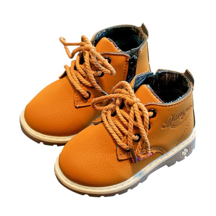 Children Casual Shoes Autumn Winter Boots Boys Shoes Fashion Leather Soft Antislip Girls Boots Sport Running Shoes