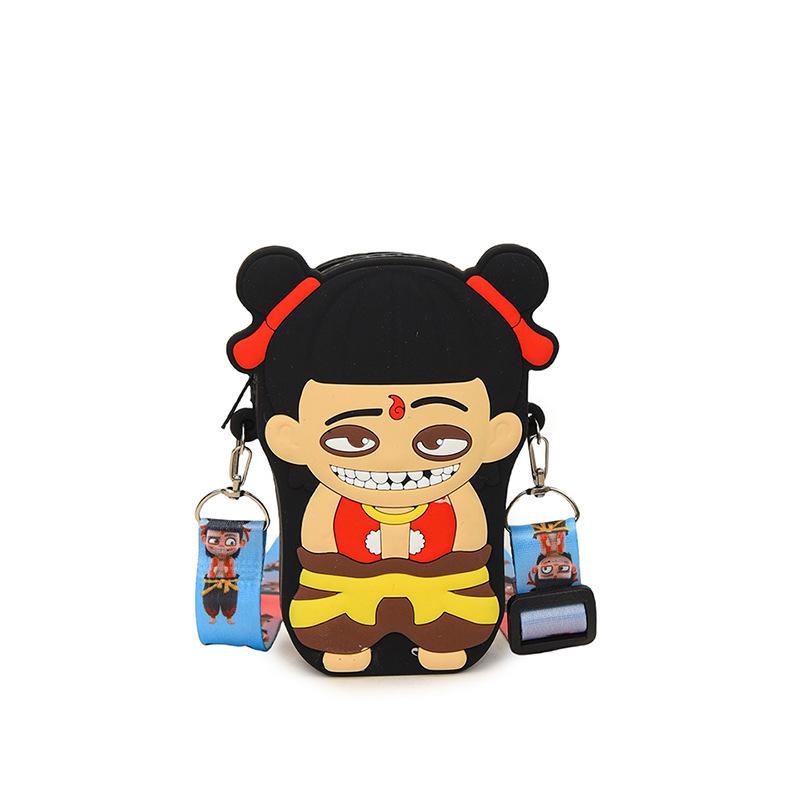 2025 Hot-selling Nezha Aobing Cartoon Mobile Phone Female Cute Size Parent-child Creative Change Bag