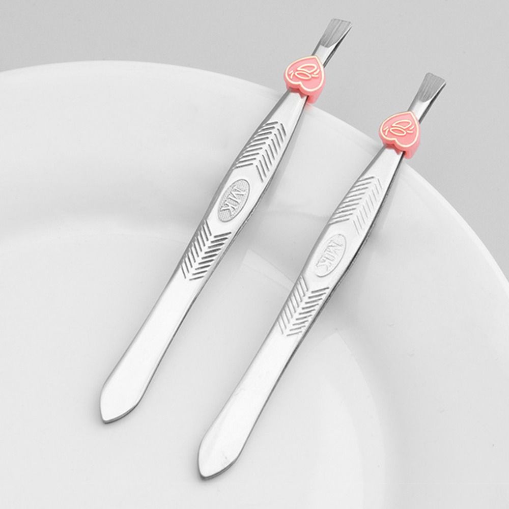 12PCS Straight Mouth/Diagonal Eyebrow Grooming Tweezers Hair Removal Tweezers  Makeup Tools