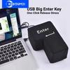 Anti-Stress Computer Huge Enter Key Big USB Keyboard Vent Button Pillow Desktop Stress Reliever Cushion USB Big Enter Key