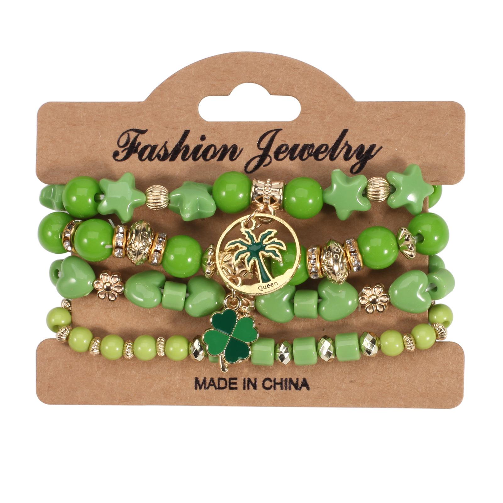 

JYL TS Bracelet St. Patrick s Clover Brings Luck & Prosperous Opportunities Style 5 поросенок розовый