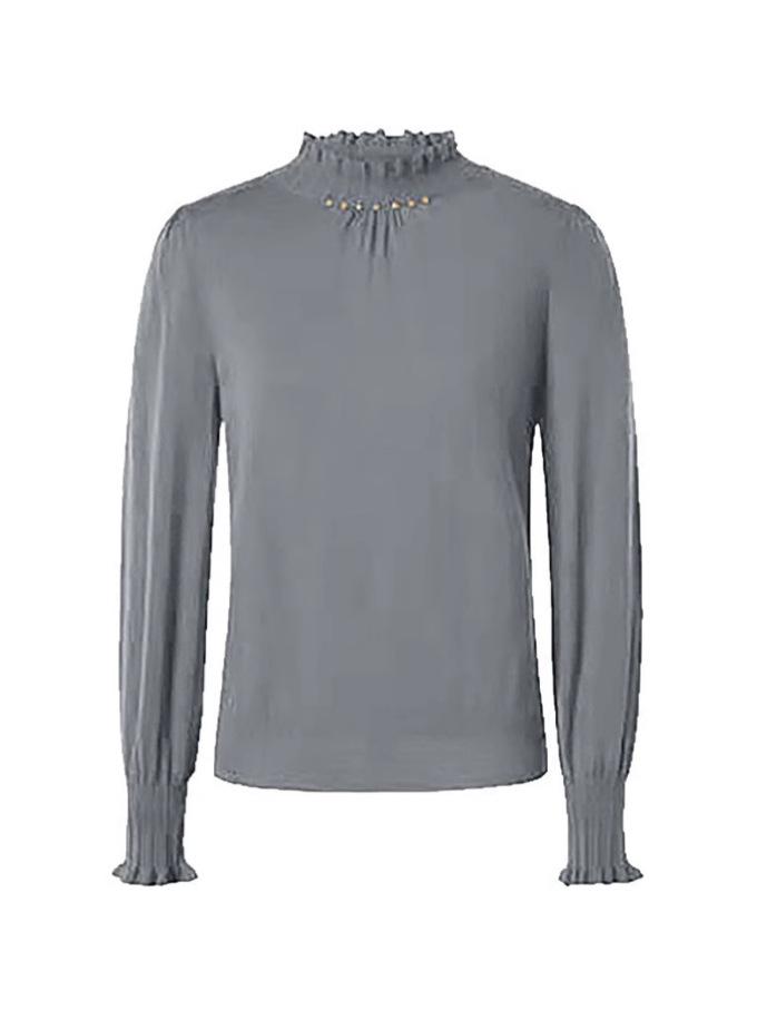 Elegant 2024 Autumn Women's Long Sleeve Wool Sweater - 100% Fine Wool Base Layer
