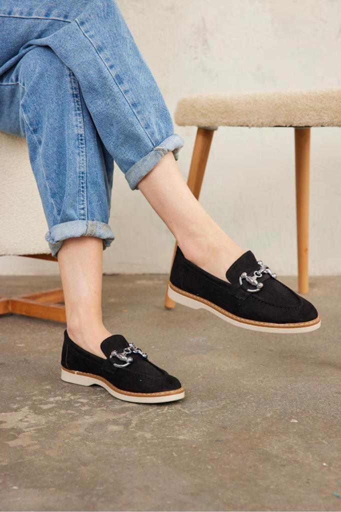 Dámské ploché boty Finey s přezkou, termo podrážka, denní stylové baleríny, mokasíny