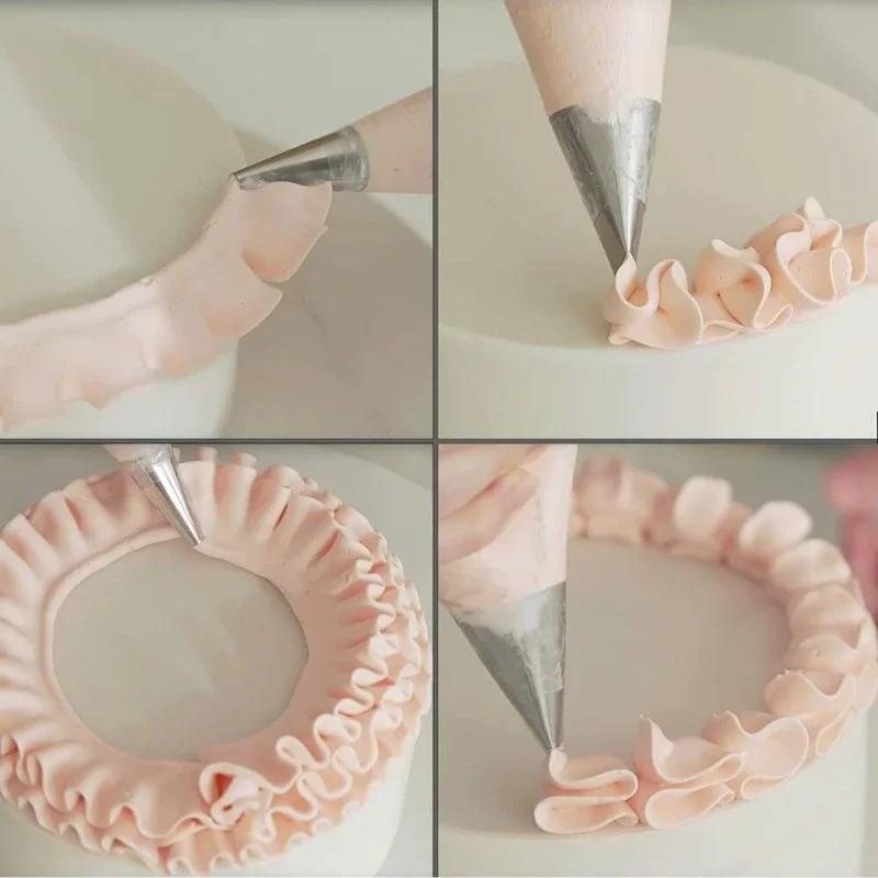 7pcs/set Wedding Russian Nozzles Pastry Puff Skirt Icing Piping Nozzles Pastry Decorating Tips Cake Cupcake Decorator Tool