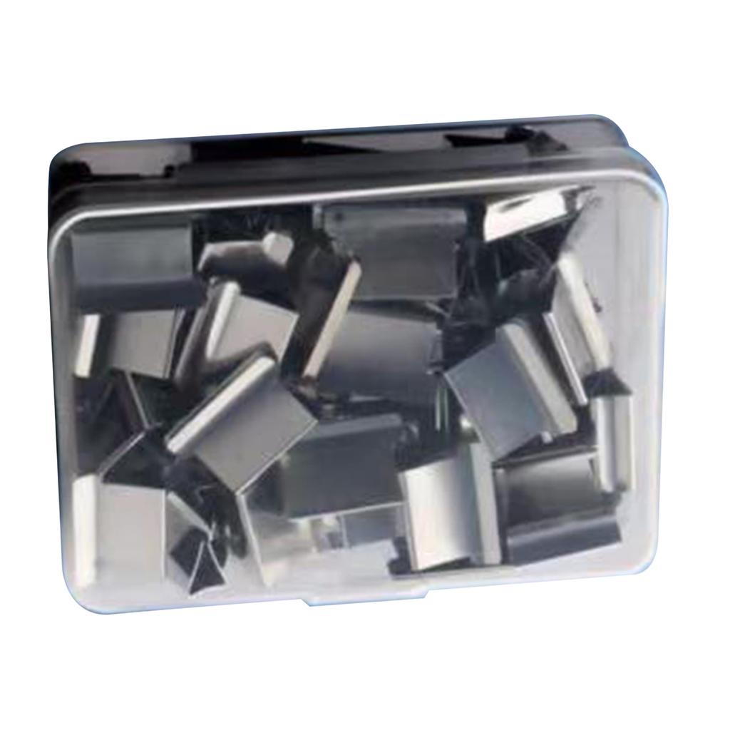 Handheld Clamp Pusher Refill Clips Stationery Binder Pusher Dispenser Clips for Fixing Test Papers Book 50Pcs Refill