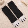 1-20Pairs Cute Cat Paw Floor Socks Coral Velvet Thickened Fleece Mid-calf Socks Warm Indoor Socks for Women Fall Winter Wear