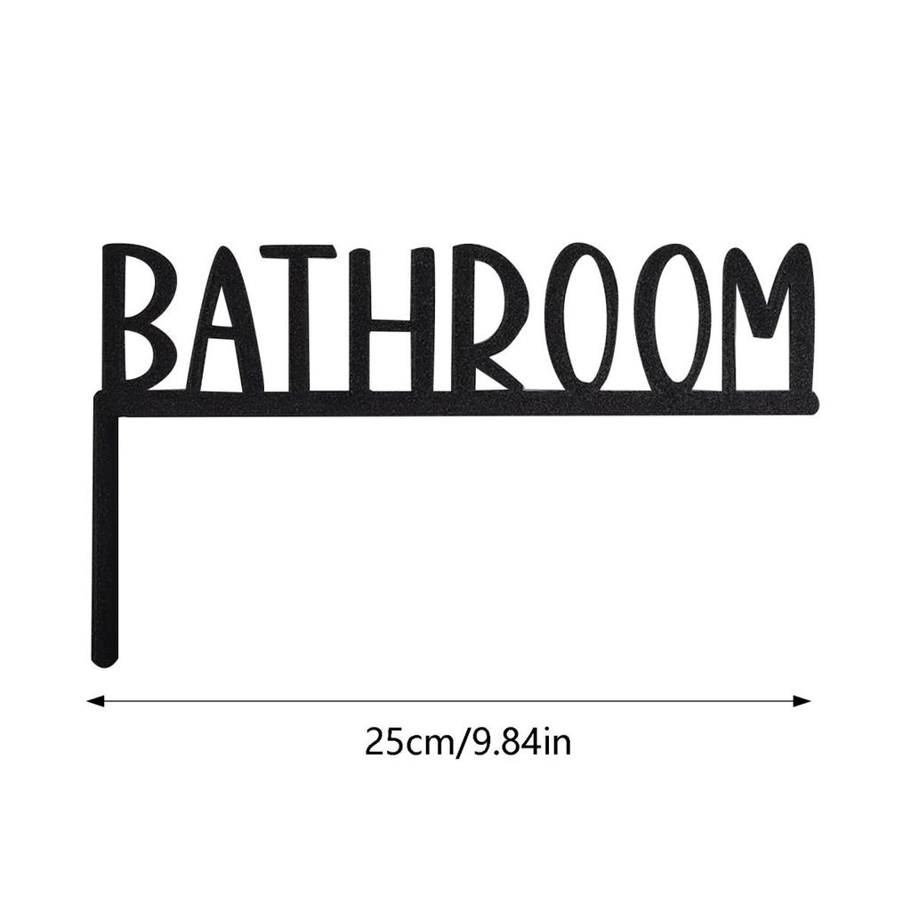 Modern Bathroom Wall Decor, Minimalist Wooden Letter Art, Door Frame Home Decoration, Wall Accent