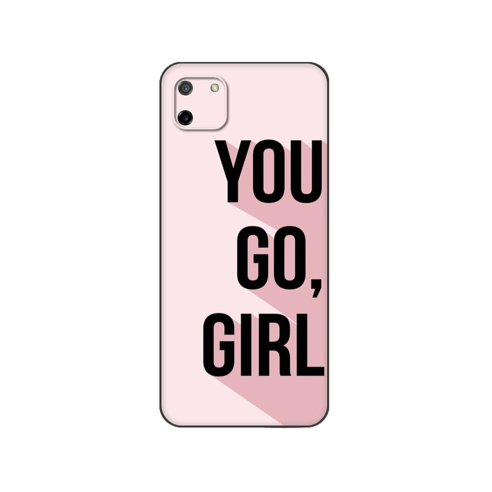 Black tpu Case For OPPO Realme C11 Case For Realme C 11 RealmeC11 Back RMX2185 Case Cover Bumper Boss lady Girl power Customer
