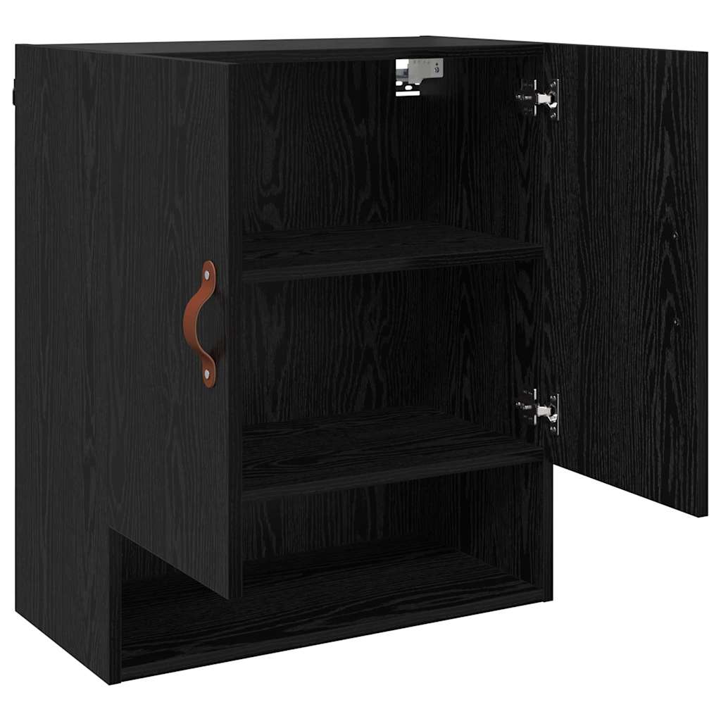 Wall Mounted Cabinet Black Oak Effect 60 x 31 x 70 cm Engineered Wood