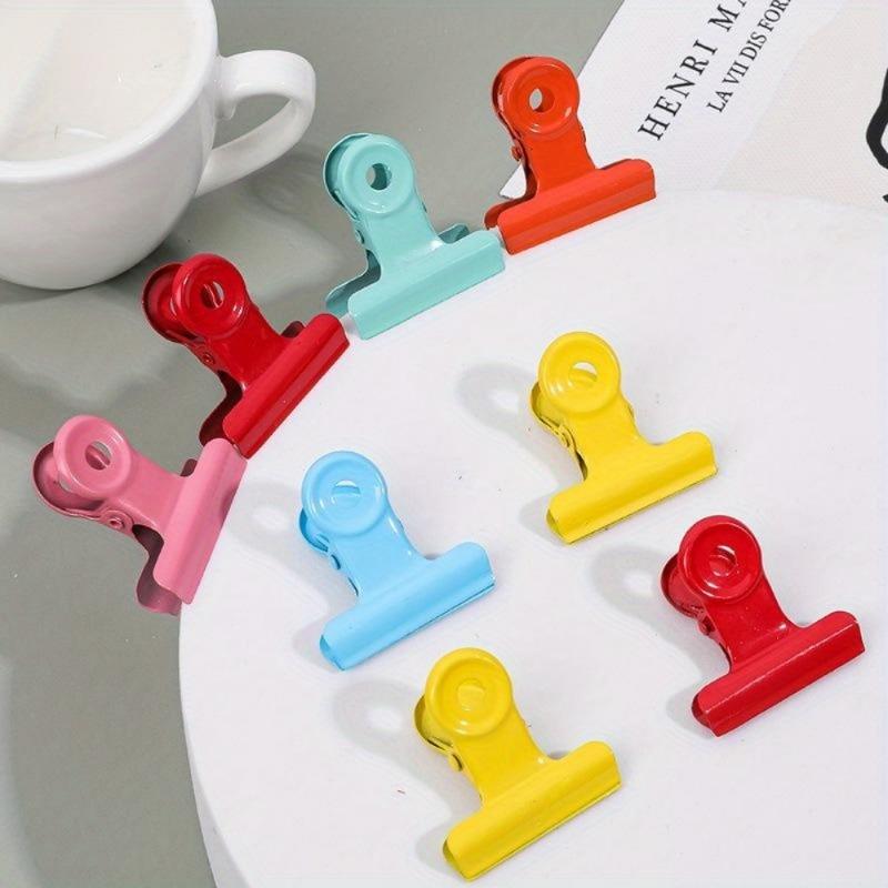 10pcs Multifunction Bag Chip Clips Food Clips Photo File Clamps Kitchen Tool Household Close Clip Stationery Office Supplies