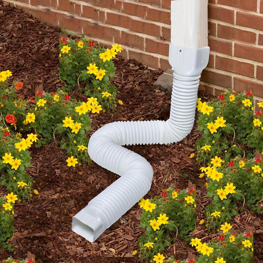 1pc Upgrade Downspout Extender,ABS+PE Folding Telescopic Rainwater Drainage Pipe Connector,Flexible Rain Drain