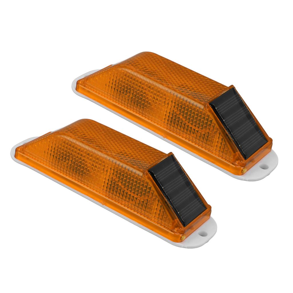 2pcs Solar Strobe Warning Light LED Warning Lamp High Bright Waterproof Light Control Flashing Bcon Barricade Construction Traffic Light