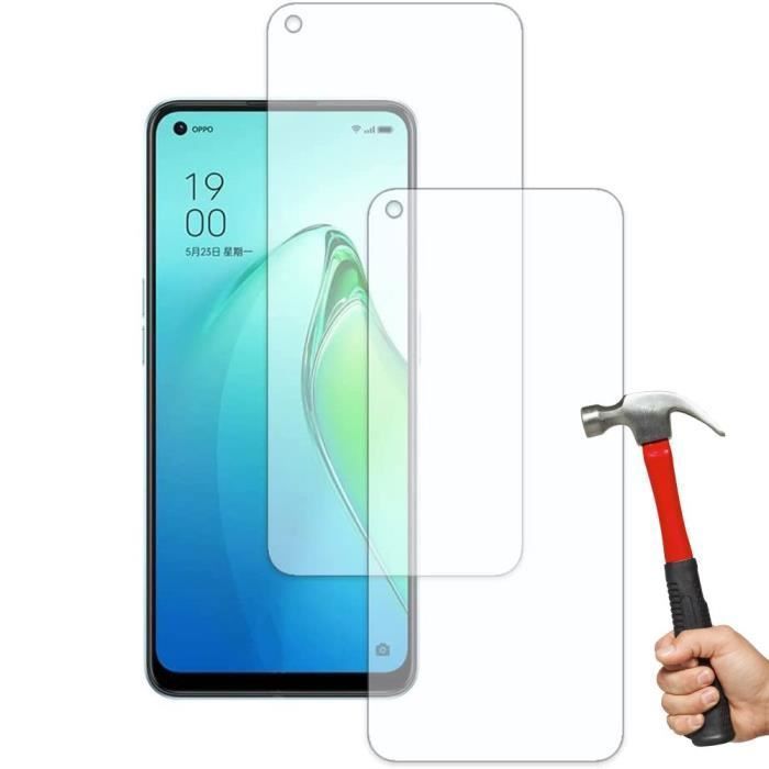 Verre Trempé - E.F.CONNECTION - pour OPPO Reno7 Lite - Anti-rayure - Installation Facile - Pack de 2