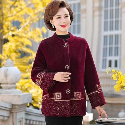 Dámská zimní plyšová teplá bunda s knoflíky, retro slavný styl, teplý kardigan, velká velikost, ležérní kardigan