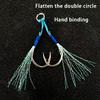 Metal Jig Double Hooks High Carbon Steel High Tensile Force Metal Jig Tail Assist Hooks Antirust With Barbs