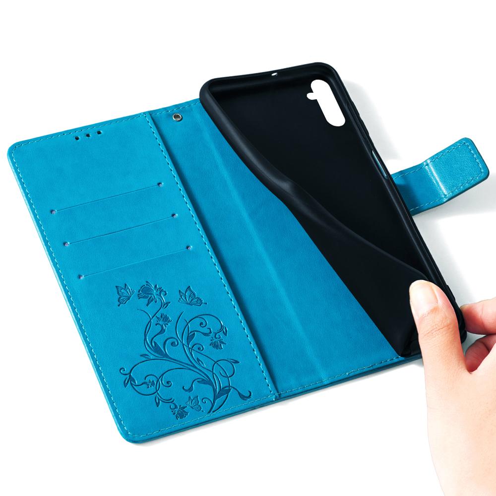 For Samsung Galaxy M34 5G/F34 5G Case PU Leather Card Slots Holder Pocket Butterfly Flower Phone Cover