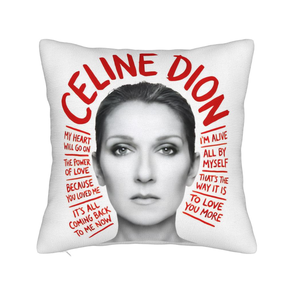 C-Celineds Dion Metal Pillow Case Comfy Pillow Cover Funny Pillowcases For Couch Sofa Bedroom