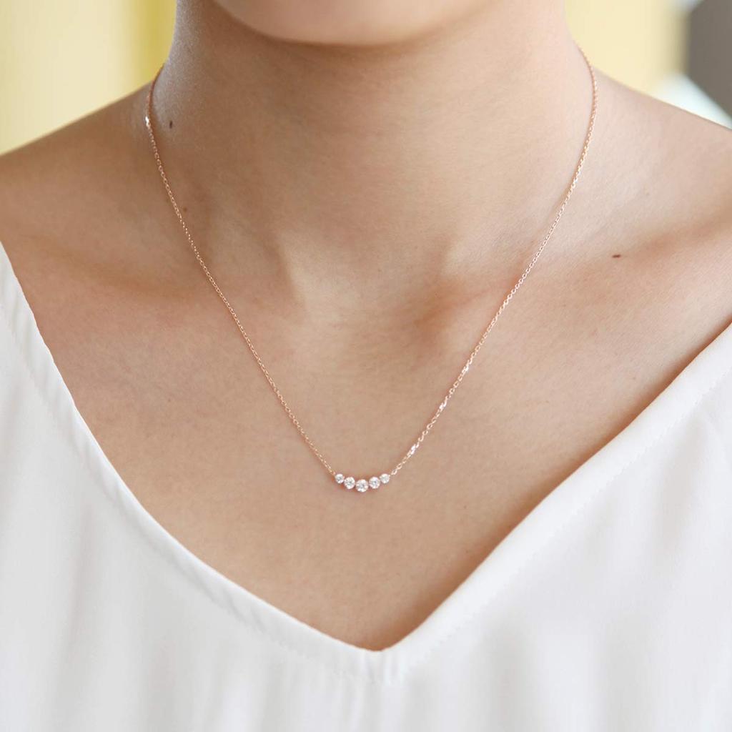 Official Pink Gold Silver Necklace 151744121024 [CANAL 4℃]