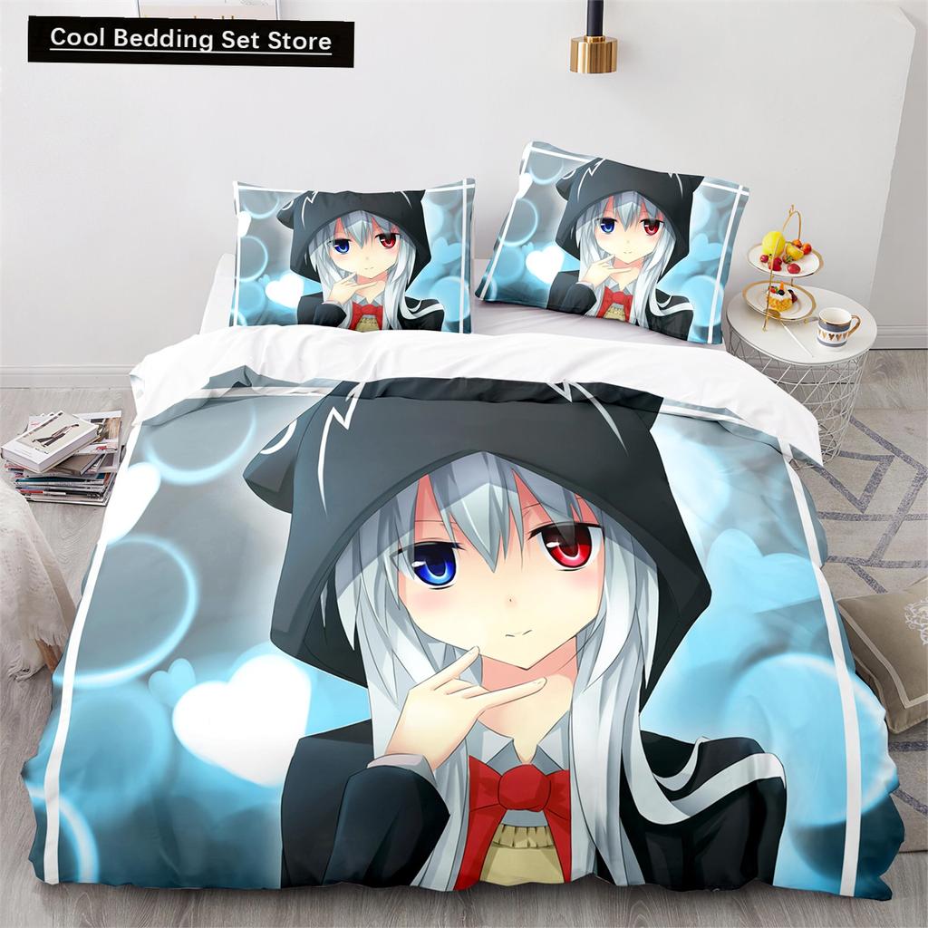 3D-tryckt Anime Gacha Life Påslakanset med örngott Polyester Tonåringar Barn Sängklädesset Full Queen King Size Sänglinne