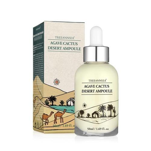 Treeannsea Cactus Ampoule Wrinkle Whitening Serum Agave Cactus Desert Ampoule 50ml_631060 Lime Beige/Moisturizing