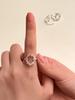 S925 Sterlingsilber Zirkonia Herzring für Damen - 2025 Minimalistisches Offenes Design