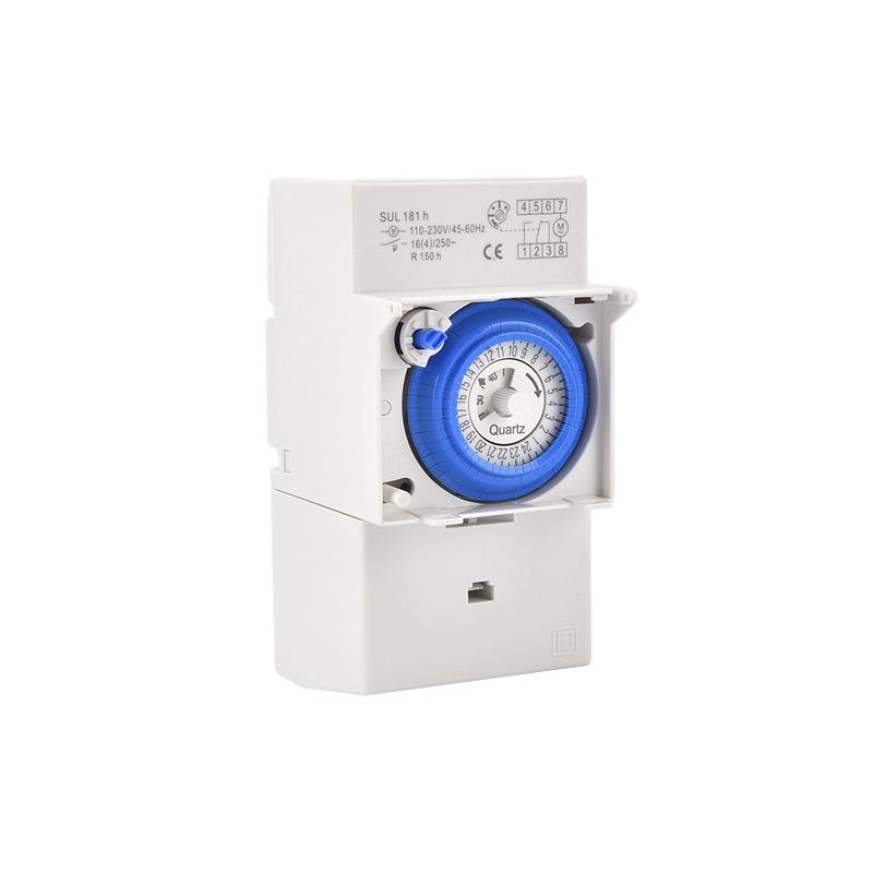 SUL181H 24H Mechanical Timer Switch 100-230VAC Din Rail Time Switch 30min Setting For Light/LED/Advertising/Industrial3