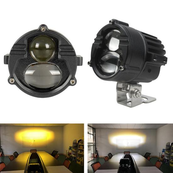 

2шт автомобильные фары высокой яркости безопасные IP68 водонепроницаемые двухцветные фары для мотоциклов