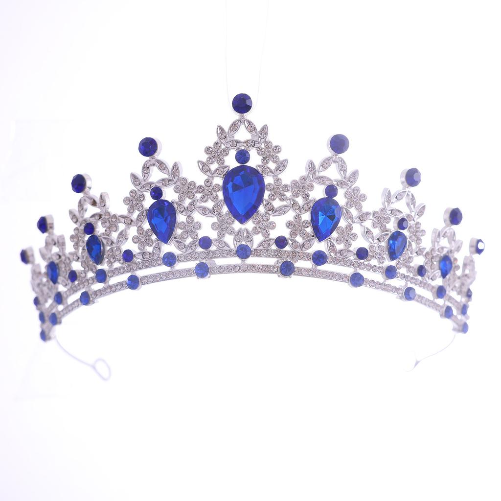 Bridal Headwear Green-Colour Women's Fashion Party Crown Girl Performance Tiaras