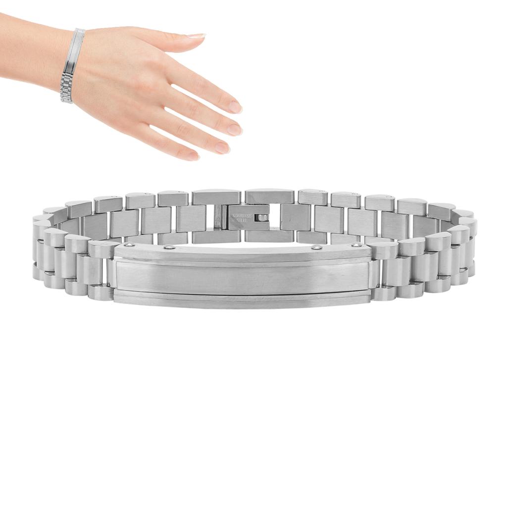 Metal Bracelet Elegant Hand Chain Fashionable Titanium Steel Silver Wrist Jewelry