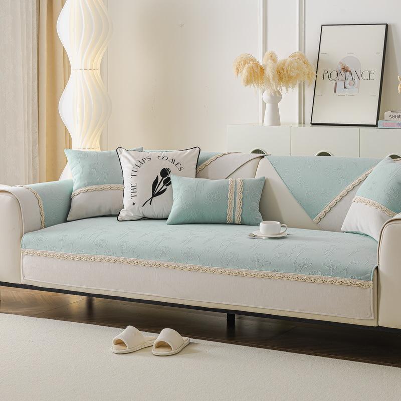 French Sofa Cushion Universal In All Seasons  New Light Luxury Leather Sofa Cover Non-Slip Sofa Cover Cloth Towel Seat Cushion