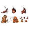 1/5Pcs Keychain Pendant 2D Printed Monkey Design Charm Bag Strap Keychain Backpack Purse Car Keys Accessory