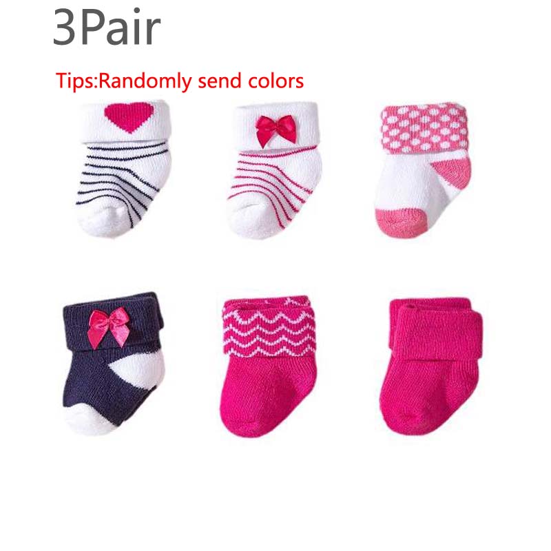 3Pair/lot new girls' warm socks for autumn and winter