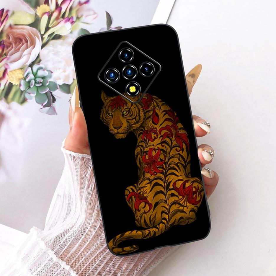 For Infinix Zero 8 Case X687 Stylish Flowers Butterfly Painted Cover Soft Slim Phone Case For Infinix Zero 8i Zero8 i X687B Bags