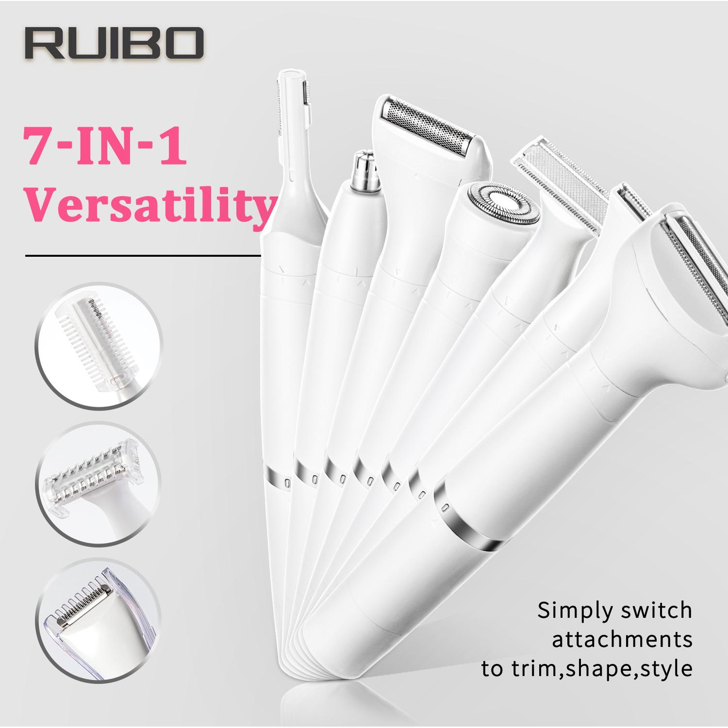 

Электробритва для женщин 7 в 1: Многофункциональный триммер для личных волос, бровей и волос в носу