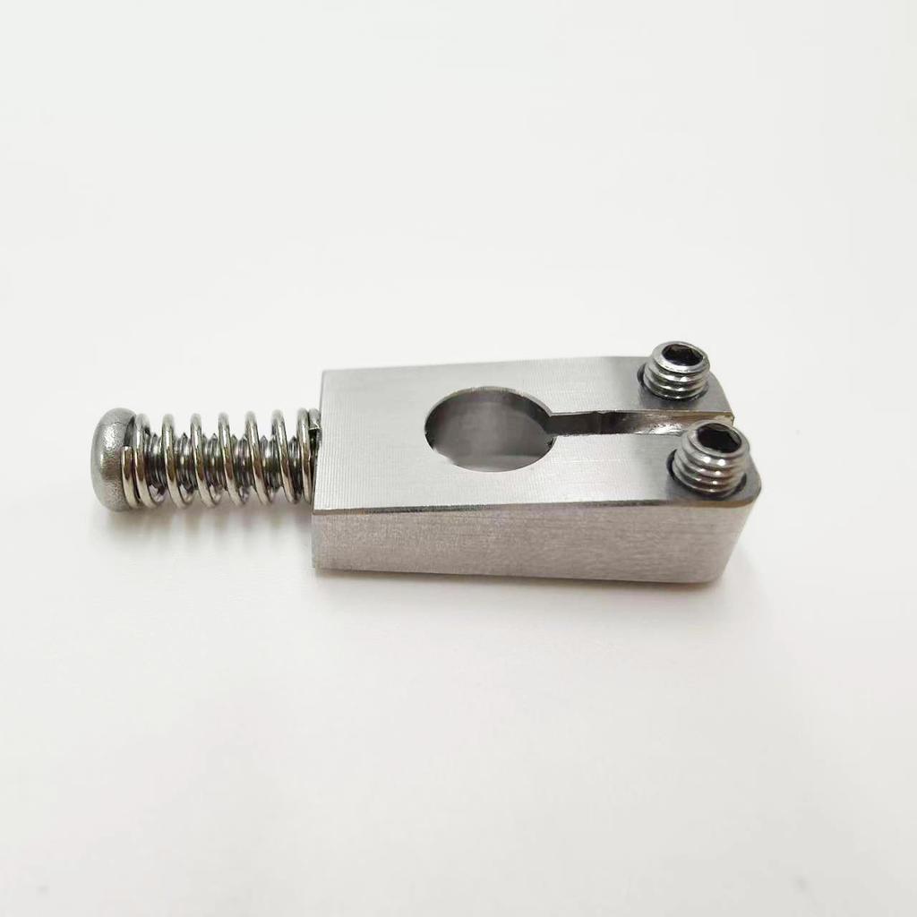 6-piece Set of Round-hole Bridge Natural Brass and Natural Stainless Steel Electric Guitar Bridges String Guide Bridge