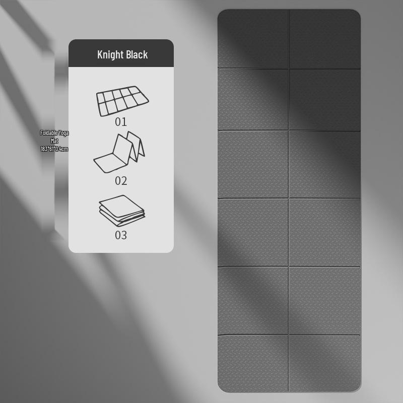 Foldable Non-Slip TPE Yoga Mat - Odorless Professional Exercise & Lunch Break Mat