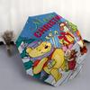 Winnie und Freunde Themen-Reiseregenschirm - 8 Rippen, Automatisches Öffnen und Schließen, Tragbares faltbares Design, Kompakter und stilvoller Regenschirm Geeignet