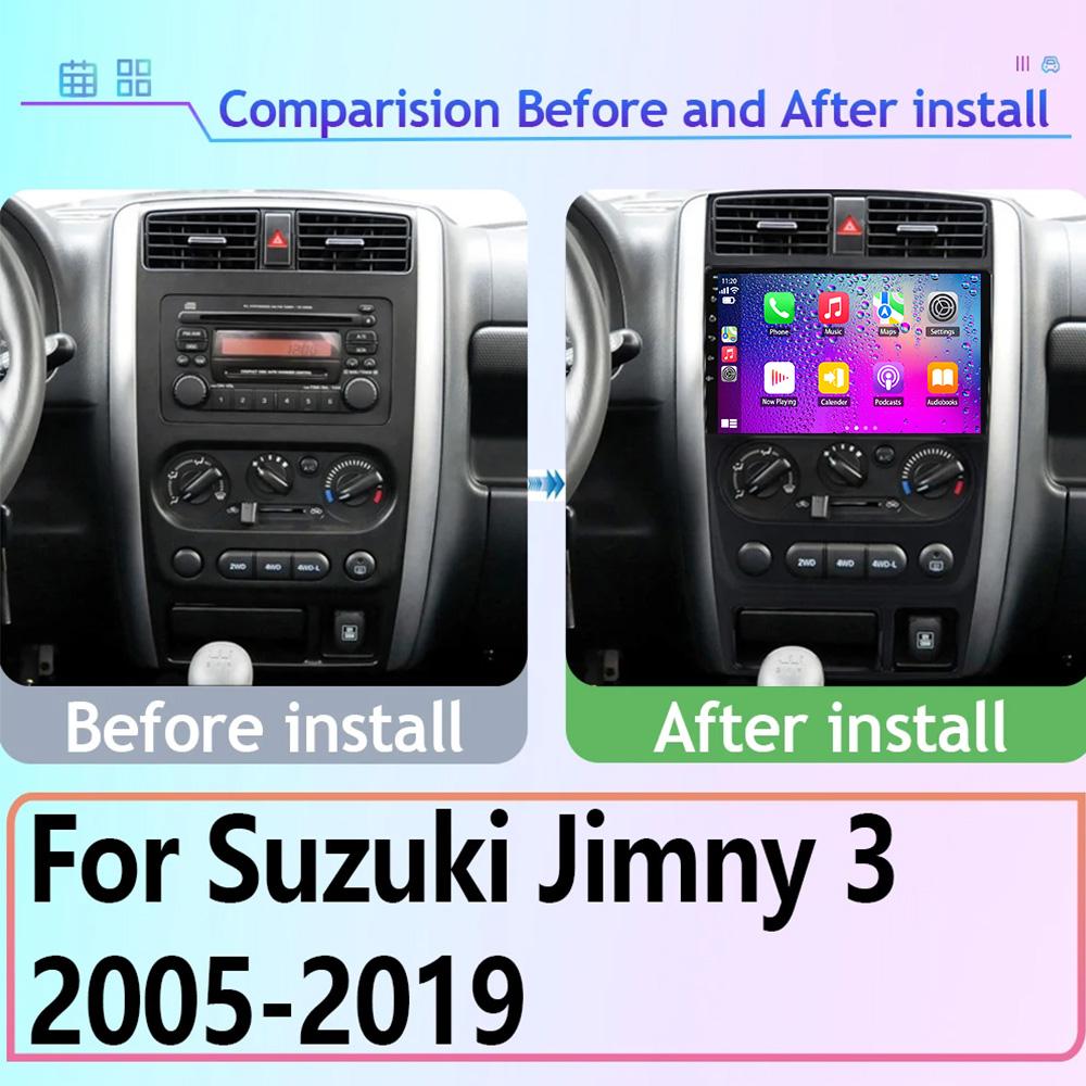 Autoradio Carplay Für Suzuki Jimny 3 2005 - 2019 GPS Navigation Android Auto Stereo Wifi Video Bluetooth Kein 2din DVD