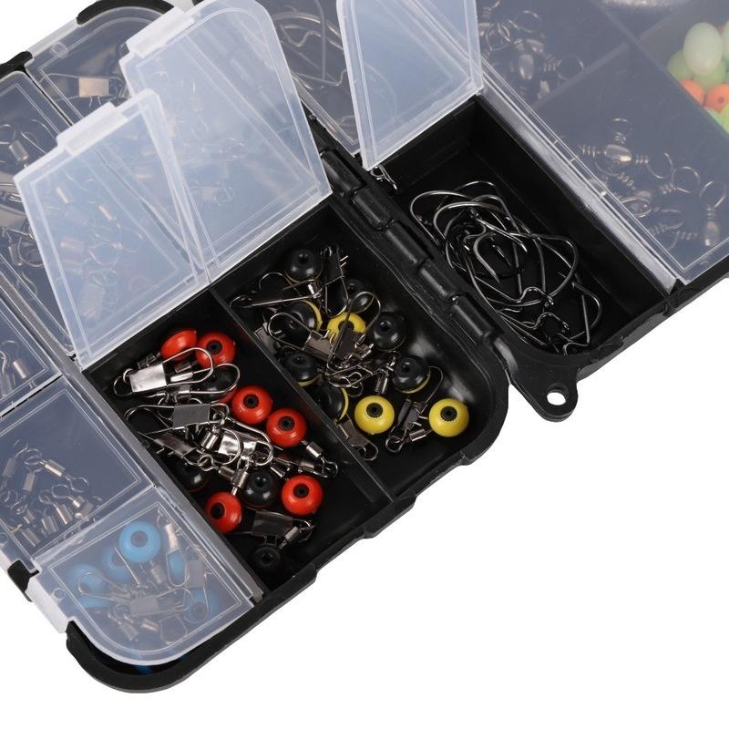 Buy 150pcs/160pcs Box Fishing Accessories Kit Including Jig Hooks Fishing Sinker Weights Fishing
