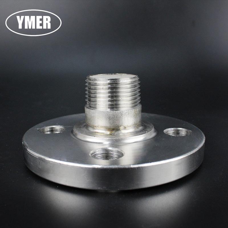 YMER Stainless Steel Male Thread PN16 Female Thread Flange Plate Adapter Internal Thread Stainless Steel DN15*15-50 Flange