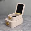 Creative Leather Decorative Box Jewelry Boxes Dresser Table Desk Decoration Cosmetic Jars Exquisite Earring Jewelry Storage Jar