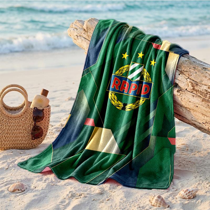 Asciugamano da Spiaggia in Microfibra Rapid Wien FC Asciugatura Rapida Assorbente Grande Asciugamano per Spiaggia Nuoto Viaggio
