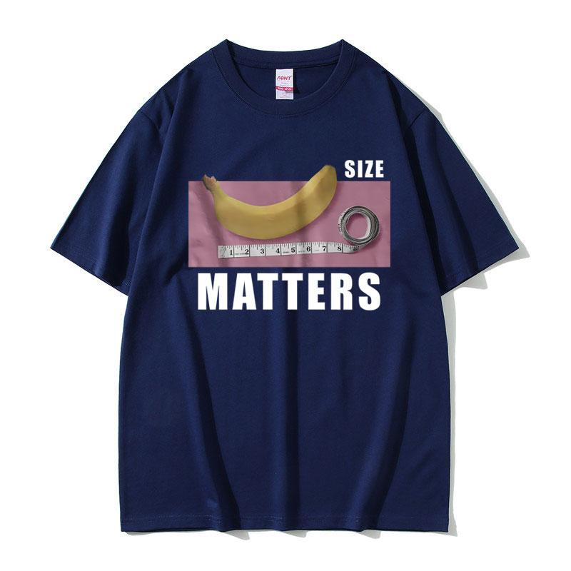 Banana Size Matters T-shirt Funny Meme Shirt Men Women Clothing Casual Fashion T Shirts Fashion Hip Hop Aesthetic Streetwear
