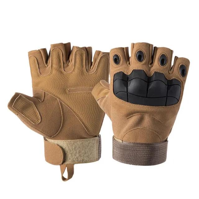 Outdoor Use Tactical Army Fingerless Gloves Hard Knuckle Paintball Airsoft Hunting Combat Riding Hiking Military Half Finger Gloves