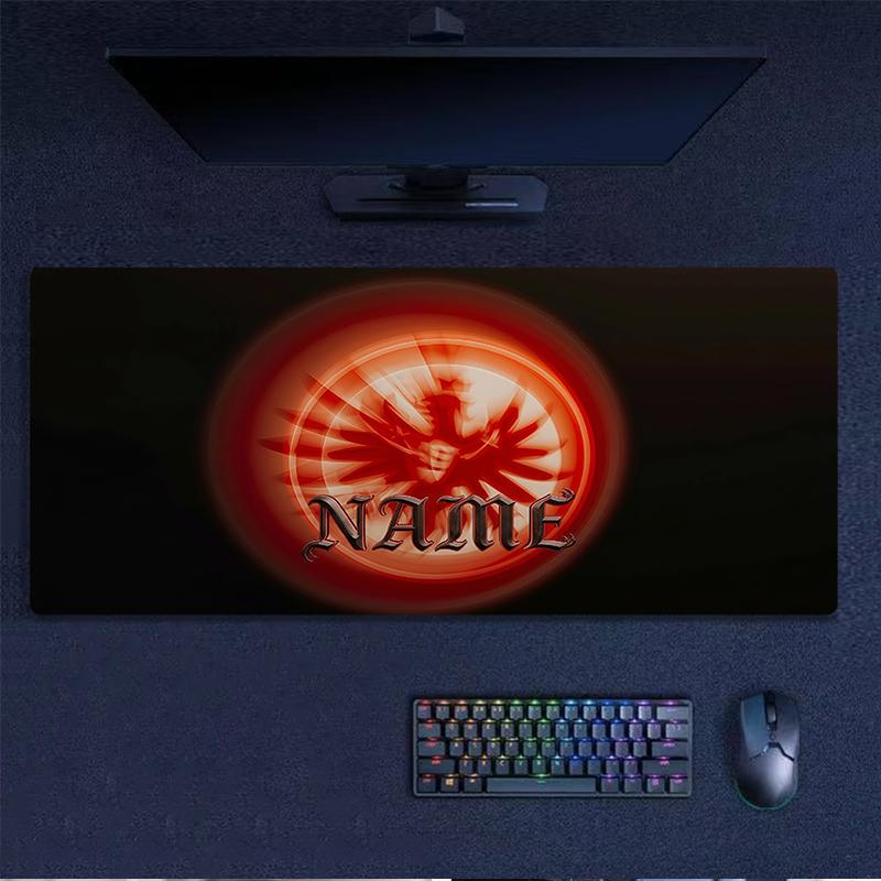 Custom Name,Eintracht Frankfurt Mouse Pad, Large Gaming Desk Mat, Non-slip XXL Mousepad for Laptop & Tablet, Mini PC Playmat with Stitched Edges