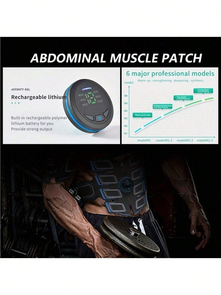 Wiederaufladbarer Bauchmuskeltrainer, Muskelstärkungsgerät/Ultimatives Home-Workout-Essential für Männer und Frauen