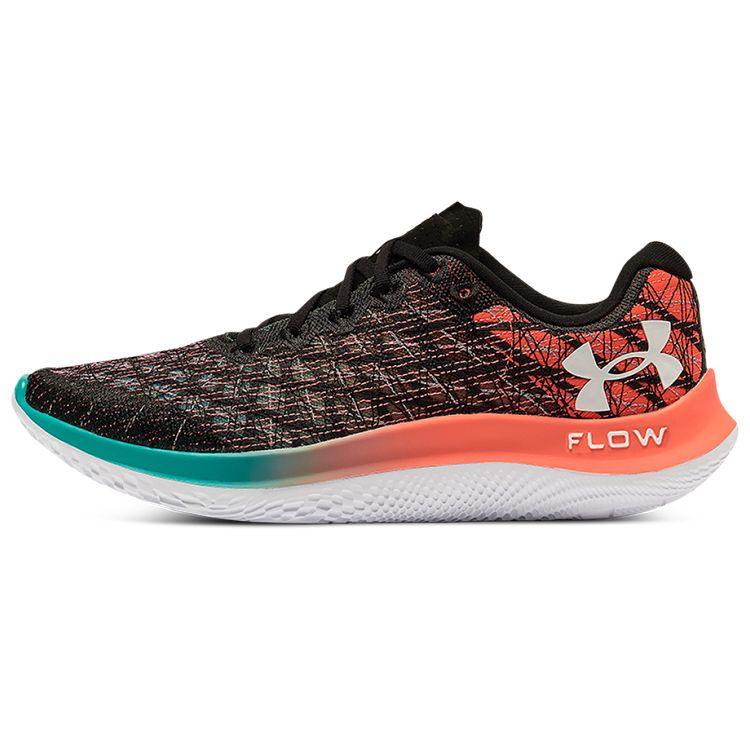 Under Armour Flow Velociti Wind 2 Comfortable Fabric Low Top Casual Running Shoes Men Sneakers Black Orange 3025652-002