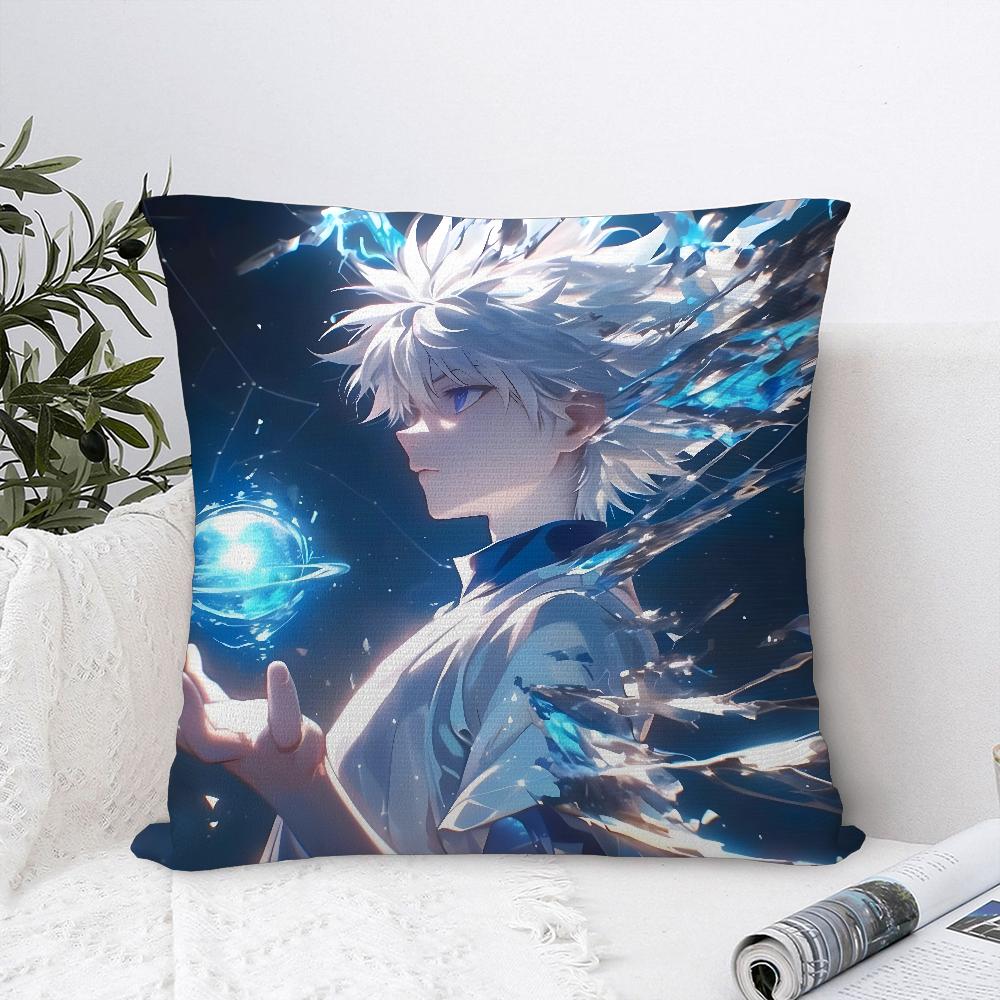 Anime H-Hunter x Hunter Pillow Case Plush Fabric Soft Pillowcase Double Sided Print Cushion Cover Throw Pillow Cover