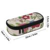 Pencil Pouch Roomy Interior Smooth Zipper Strong Polyester Fabric with Mesh Pocket Removable Divider and Pen Slots for Students