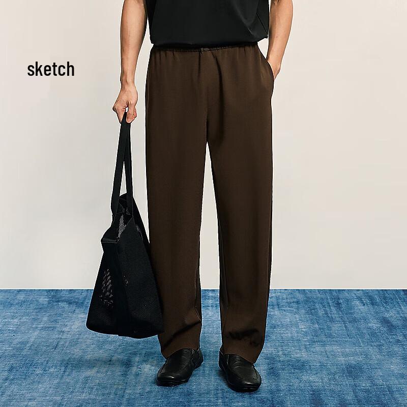 CROQUIS Men's 2025 Autumn Loose Fit Curved Trousers